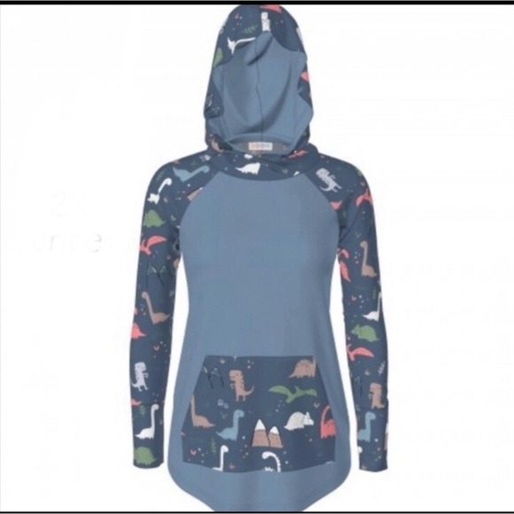 LuLaRoe Dinosaur Hoodie size medium. - Picture 6 of 6
